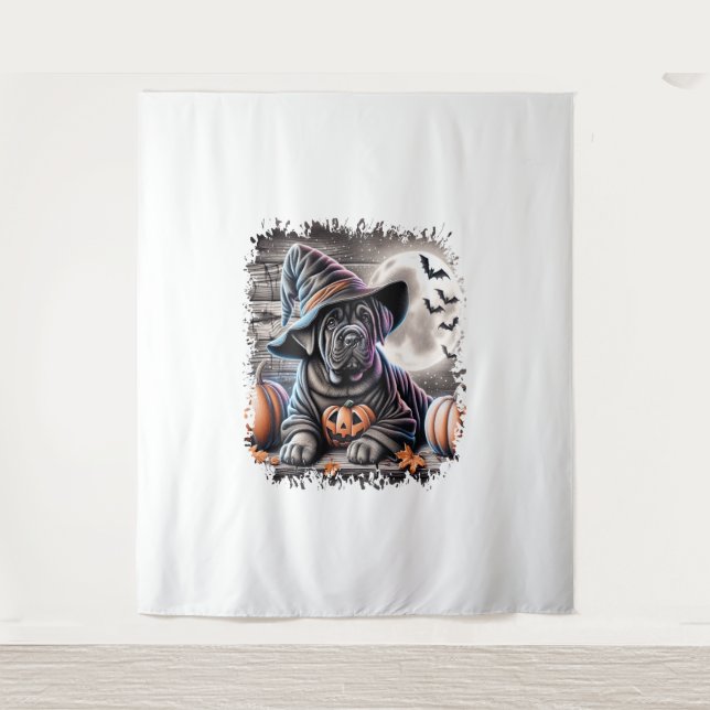 Tapete De Parede Cane Corso Dog Halloween (Frente)