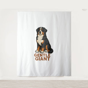 Tapete De Parede Cão de Montanha Bernês Gigante Gentil.