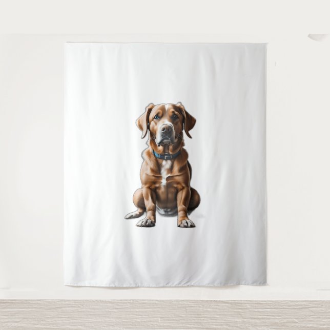 Tapete De Parede cão design de logo (Frente)