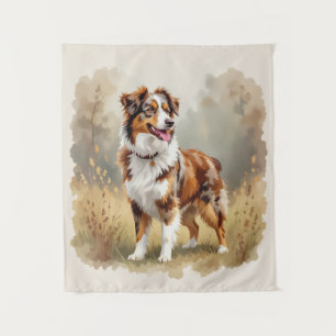 Tapete De Parede Cão Pastor Australiano Vermelho Merle Aussie