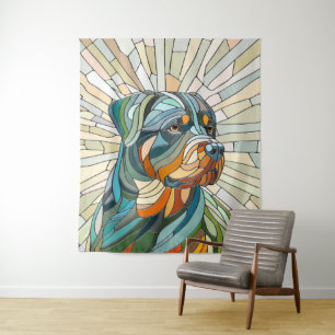 Tapete De Parede Cão rottweiler - arte mosaica