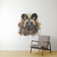 Cão selvagem africano | Abstrato Paint Splatter