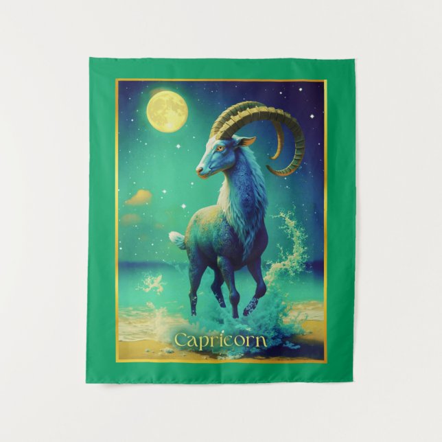 Tapete De Parede Capricorn the Sea Goat Zodiac Sign (Frente)