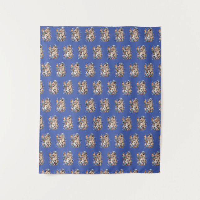 Tapete De Parede capybara doce rosquinha cupcakes doces (Frente)