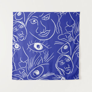 Tapete De Parede Cara de beleza: desenho de uma linha.
