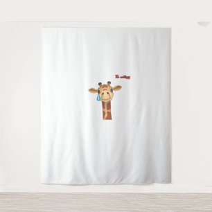Tapete De Parede cara de girafa chorando emoji