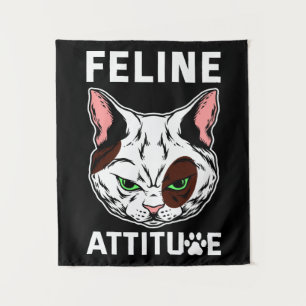 Tapete De Parede Caractere de Pet de Mood Cat Felino