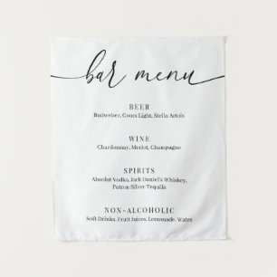 Tapete De Parede Cardápio de Bar de Casamento Moderno e Elegante