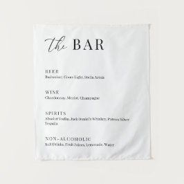 Tapete De Parede Cardápio de Casamento Moderno e Elegante do Bar