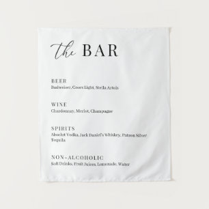 Tapete De Parede Cardápio de Casamento Moderno e Elegante do Bar