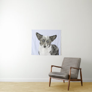 Tapete De Parede Cardigan Welsh Corgi - Pintura Original para Cacho
