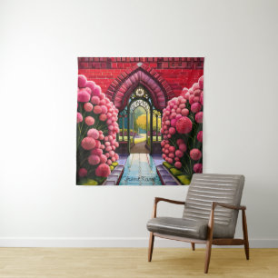 Tapete De Parede Carnações Adorn Gate: Bem-vindos ao Jardim Secreto