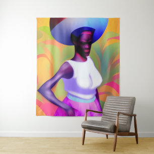 Tapete De Parede Carregando De Mulher Velha Africana Vase Na Cabeça