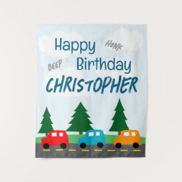 Tapete De Parede Cars Kids Boy Birthday