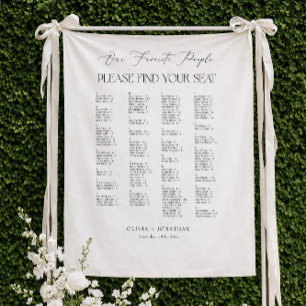 Tapete De Parede Carta de Assentos de Casamento Elegante em Tecido