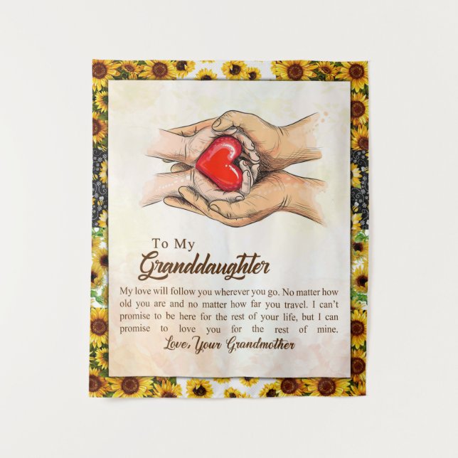 Tapete De Parede Carta Personalizada À Minha neta (Frente)