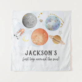 Tapete De Parede Cartão de Boas Vindas de Aniversário Espacial