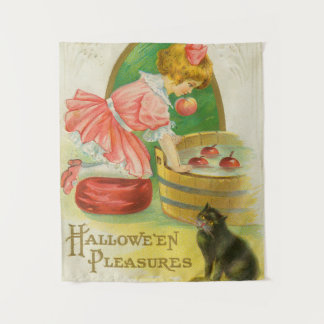 Tapete De Parede Cartão de Halloween Vintage Bobbing for Apples, 19
