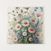 Cartaz de Aquarela de Flor Silvestre Botânica – Mo
