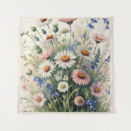 Tapete De Parede Cartaz de Aquarela de Flor Silvestre Botânica – Mo