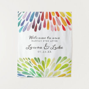 Tapete De Parede Cartaz de Casamento Arco-íris