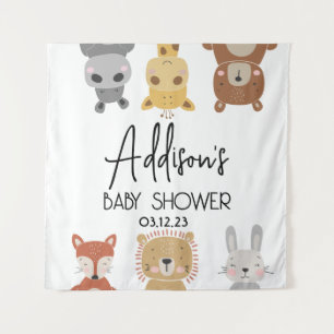 Tapete De Parede Cartaz de chá de bebê de animal bebê moderno