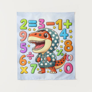 Tapete De Parede Cartaz de Números de Dinossauro de Matemática Fofo