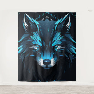 Tapete De Parede cartaz do lobo solitário majestoso.