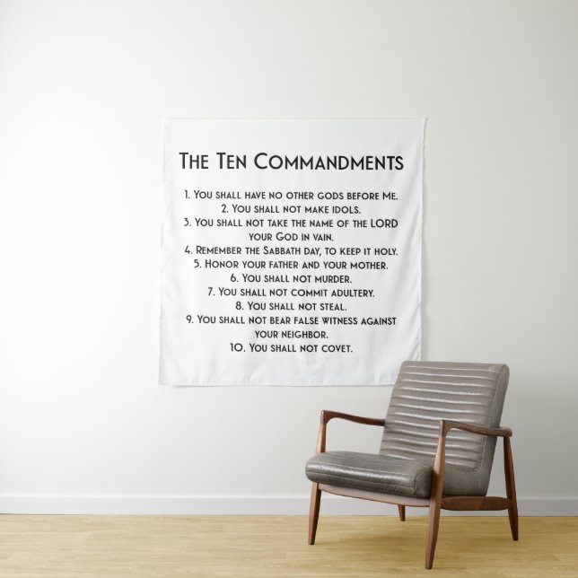 Tapete De Parede Cartaz dos Dez Mandamentos (In Situ)