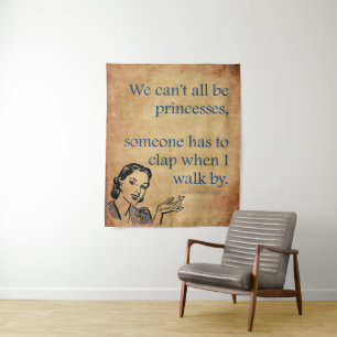 Tapete De Parede Cartaz retrô vintage das princesas da SlipperyJoe'