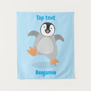 Tapete De Parede Cartoon de pintinho de pinguins, um imperador feli