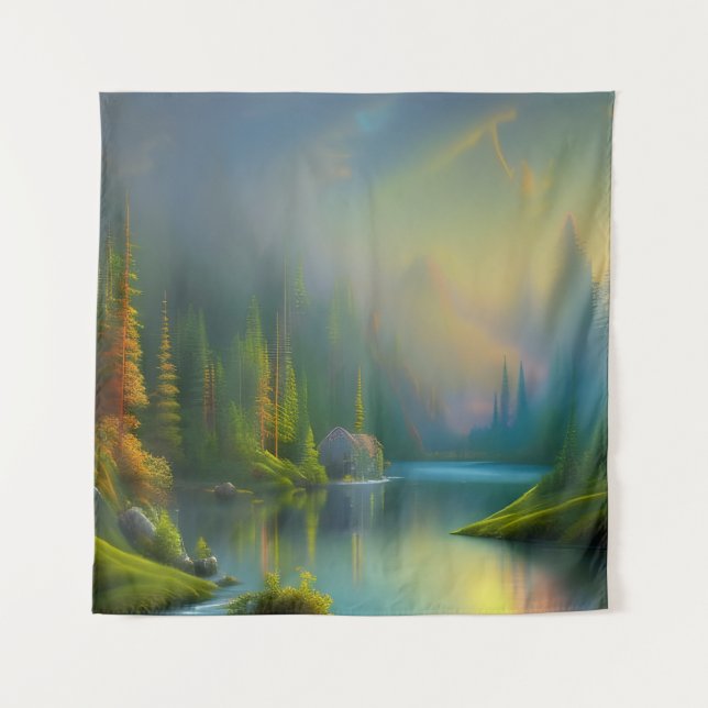 Tapete De Parede Casa doce na floresta (Frente)