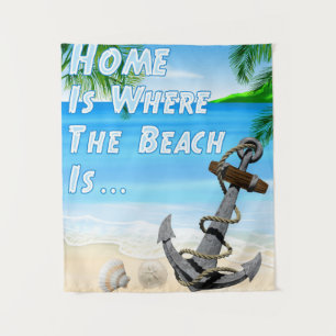 Tapete De Parede Casa É Onde Fica A Praia