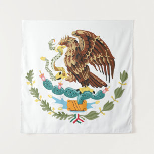 Tapete De Parede Casaco do México de Bandeira da Floresta de Armas