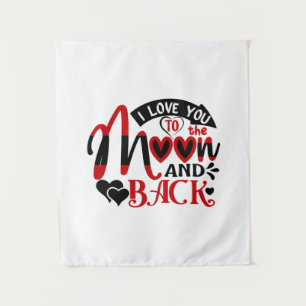 Tapete De Parede Casal Art I Love You To Moon