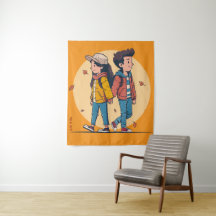 Casal com as mãos caminhando juntas no outono