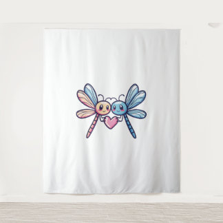 Tapete De Parede Casal de Dragonfly no Dia de os namorados animal a