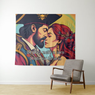 Tapete De Parede Casal Pirata Psicodélico – Romance Ousado