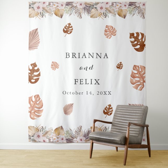 Tapete De Parede Casamento Boho Neutro Rústico (In Situ)