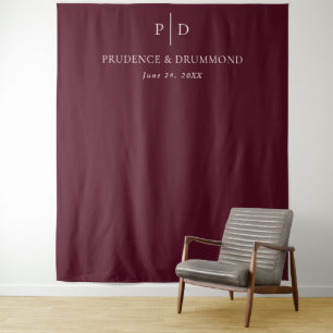 Tapete De Parede Casamento Clássico Burgundy Profundo e Elegante