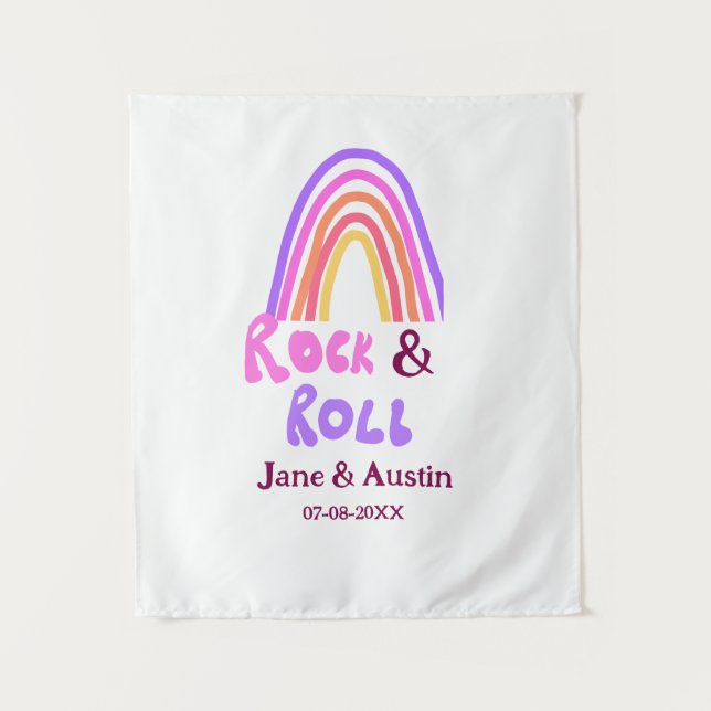 Tapete De Parede Casamento de rock & roll adicionar nome do casal a (Frente)