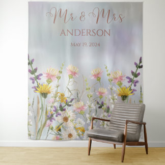 Tapete De Parede Casamento Feliz de Blooms