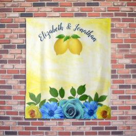 Tapete De Parede Casamento Floral de Limão Ensolarado