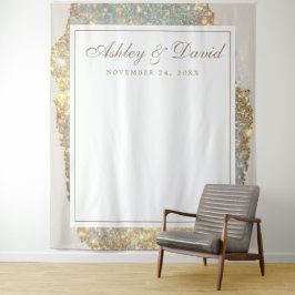 Tapete De Parede Casamento Moderno Iridescente Holográfico com Lant