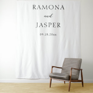 Tapete De Parede Casamento Simples Preto e Branco Moderno e Ousado