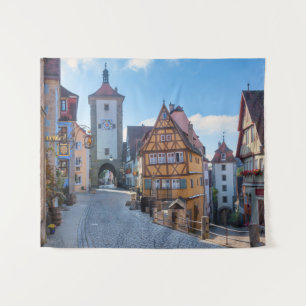 Tapete De Parede Casas coloridas em Rothenburg, Alemanha