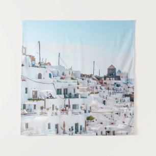 Tapete De Parede Casas de concreto branco sob céu azul à noite