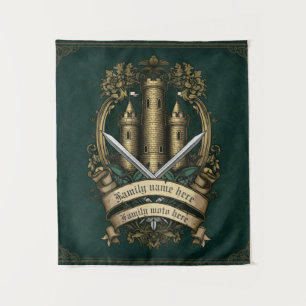 Tapete De Parede "Castelo Crest of Honor" Medieval Personalizável