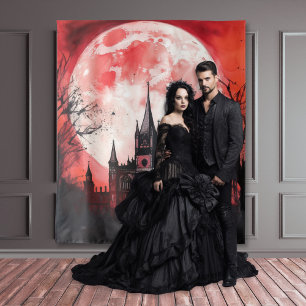 Tapete De Parede Castelo Gothic Moody Dark Watercolor