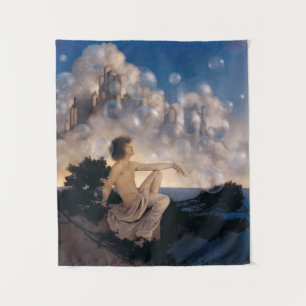 Tapete De Parede Castelos no Ar de Maxfield Parrish 1904 Fantasia V